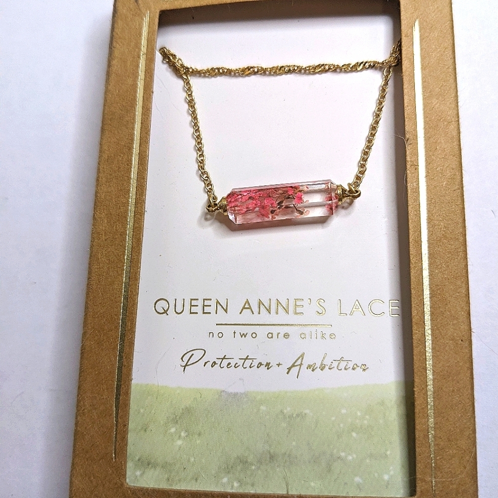 14K Gold Dipped Bellissima Gold Tone Two Layer Chain Queen‎ Anne's Lace Necklace